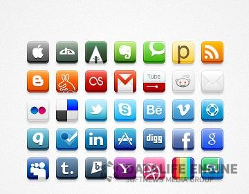 Пак "Иконки социальных сетей"